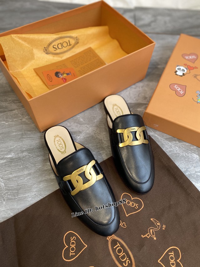 Tod‘s新款穆勒鞋2021年最新款小牛皮女士半拖鞋 dx1753